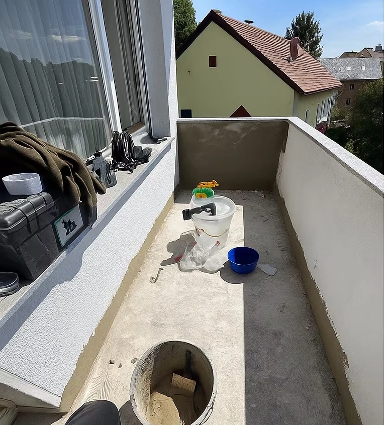 Balkon vor Sanierung